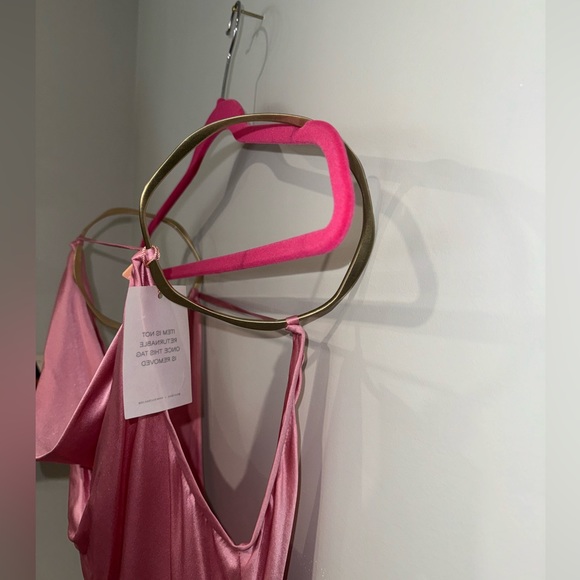 Cult Gaia Azariah Pink Silk Slip Mini Dress - Picture 4 of 8